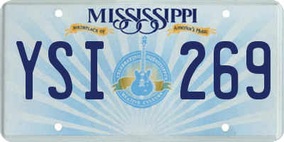 MS license plate YSI269