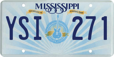 MS license plate YSI271