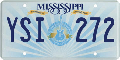 MS license plate YSI272