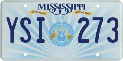 MS license plate YSI273