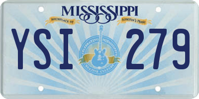 MS license plate YSI279