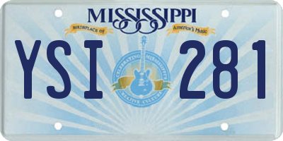 MS license plate YSI281
