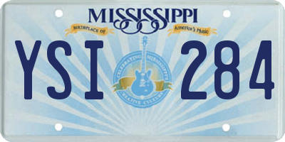 MS license plate YSI284