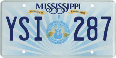 MS license plate YSI287