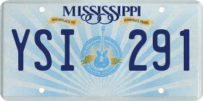 MS license plate YSI291