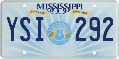 MS license plate YSI292