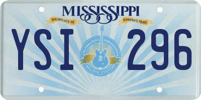 MS license plate YSI296