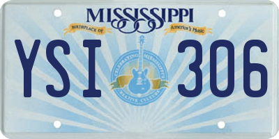 MS license plate YSI306