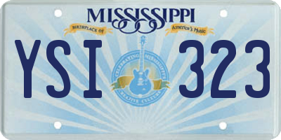 MS license plate YSI323