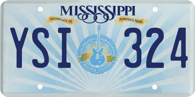 MS license plate YSI324