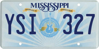 MS license plate YSI327