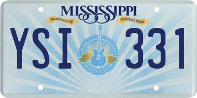 MS license plate YSI331