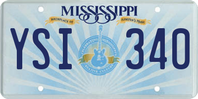 MS license plate YSI340