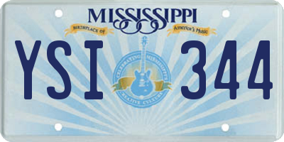 MS license plate YSI344