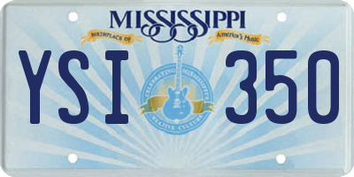 MS license plate YSI350