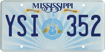 MS license plate YSI352
