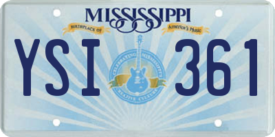 MS license plate YSI361