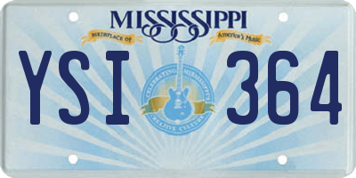 MS license plate YSI364