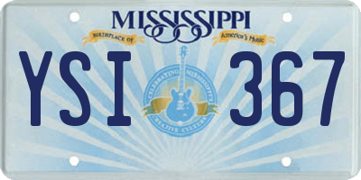 MS license plate YSI367
