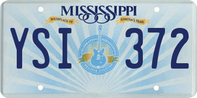 MS license plate YSI372