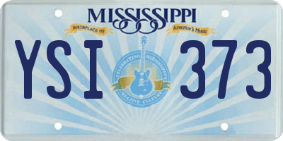 MS license plate YSI373