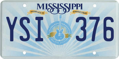 MS license plate YSI376