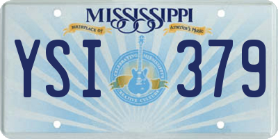 MS license plate YSI379