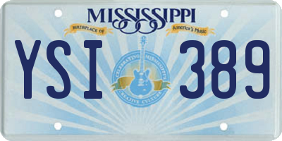 MS license plate YSI389