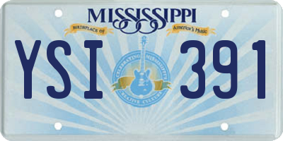 MS license plate YSI391