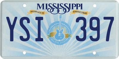 MS license plate YSI397