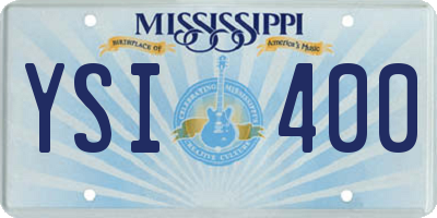 MS license plate YSI400