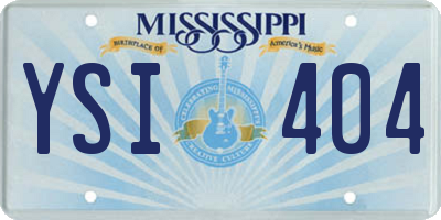 MS license plate YSI404