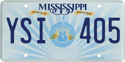 MS license plate YSI405