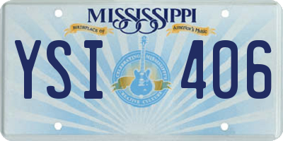 MS license plate YSI406