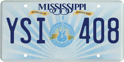 MS license plate YSI408