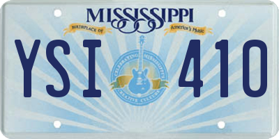 MS license plate YSI410