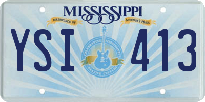 MS license plate YSI413