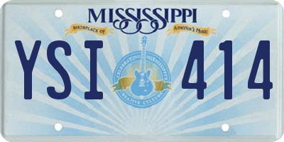 MS license plate YSI414