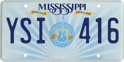 MS license plate YSI416