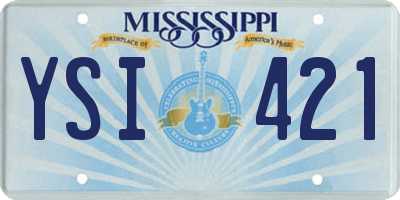 MS license plate YSI421