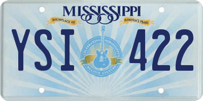 MS license plate YSI422