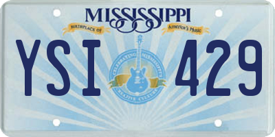 MS license plate YSI429