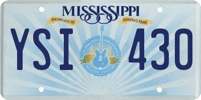 MS license plate YSI430