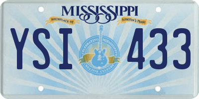 MS license plate YSI433
