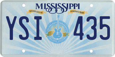 MS license plate YSI435