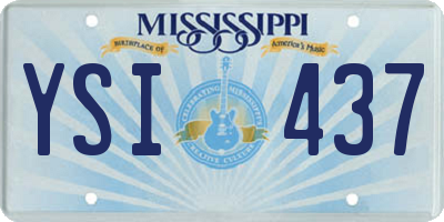 MS license plate YSI437