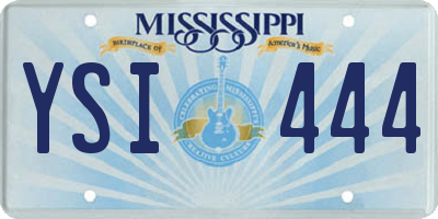 MS license plate YSI444