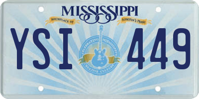 MS license plate YSI449