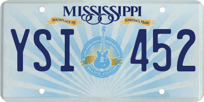 MS license plate YSI452