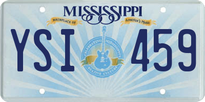 MS license plate YSI459